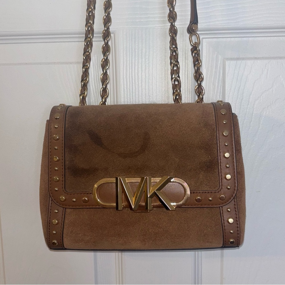 Michael Kors Brown Suede Shoulder Bag